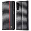 Pikkukuva 1 / 11: SKALO Samsung S25+ LC.IMEEKE Carbon Fiber Lompakkokotelo - Musta