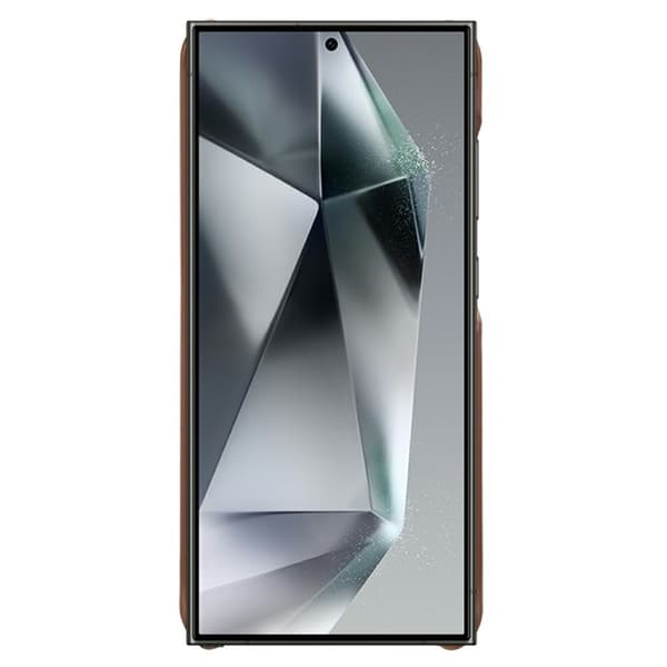 SKALO Samsung S25 Ultra PU-Nahkainen Kortholderi Suojakuori - Ruskea