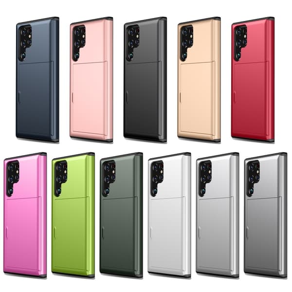 SKALO Samsung S25 Ultra Armor Korttikotelo Suojakuori - Musta