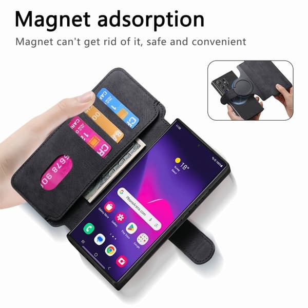 SKALO Samsung S25 Ultra CASENEO MW-03 Plånboksfodral - Svart