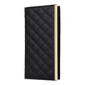 Miniatyrbillede 6 af 7: SKALO Samsung S25 Ultra Quiltet skulderrem med guldkant Flip Cover - Sort