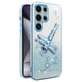 Pikkukuva 1 / 5: SKALO Samsung S25 Ultra KADEM Dragonfly Glitter Suojakuori - Sininen