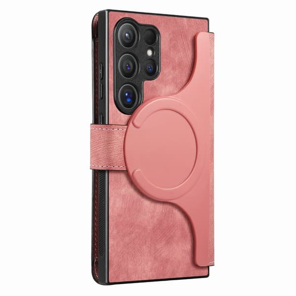 SKALO Samsung S25 Ultra CASENEO MW-03 Plånboksfodral - Rosa