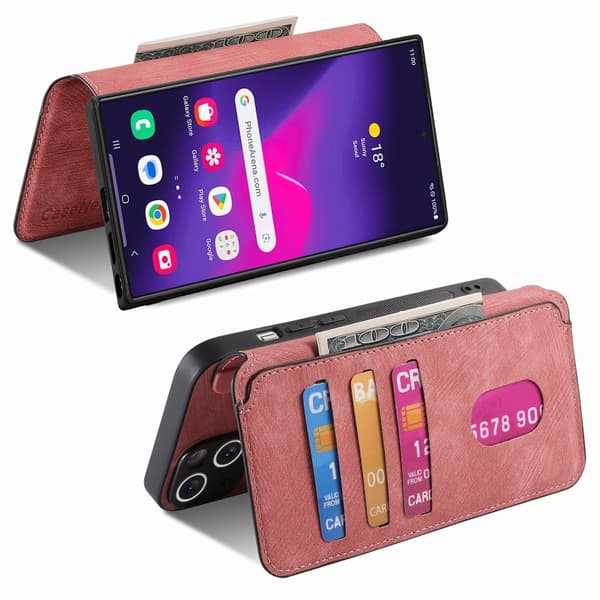 SKALO Samsung S25 Ultra CASENEO MW-03 Plånboksfodral - Rosa