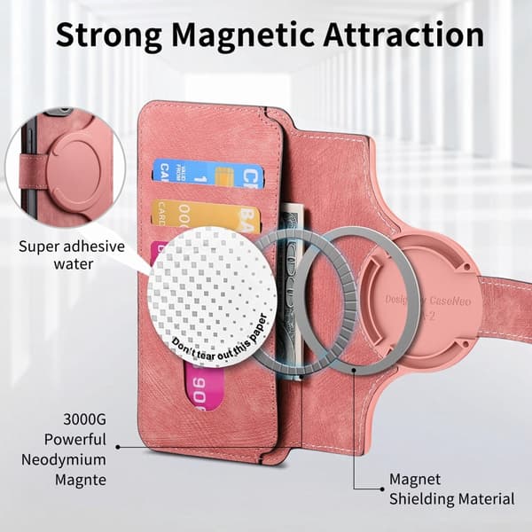 SKALO Samsung S25 Ultra CASENEO MW-03 Plånboksfodral - Rosa