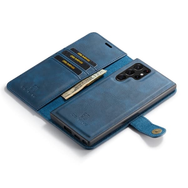 DG MING Samsung S25 Ultra 2-in-1 Magneetti Lompakkokotelo - Sininen
