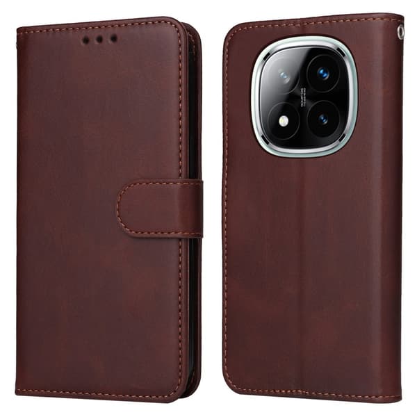 SKALO Xiaomi Redmi Note 14 Pro 5G PU-läder Plånboksfodral