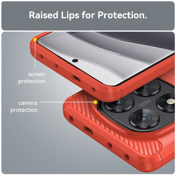 SKALO Xiaomi Redmi Note 14 Pro 5G Armor Carbon Cover