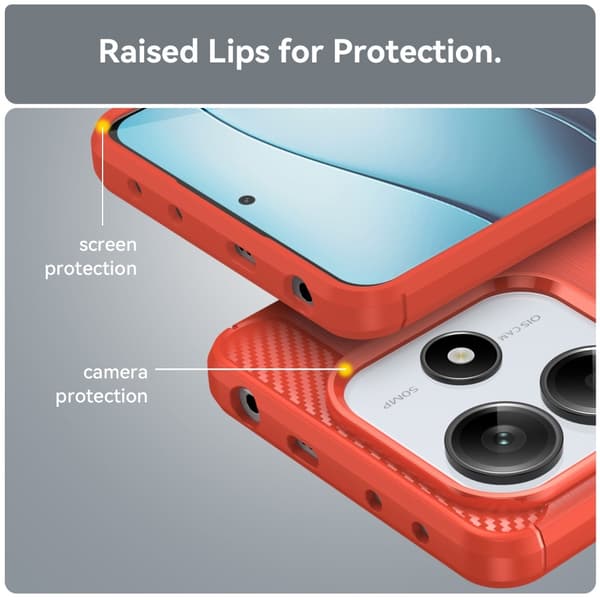 SKALO Xiaomi Redmi Note 14 5G Armor Carbon Suojakuori