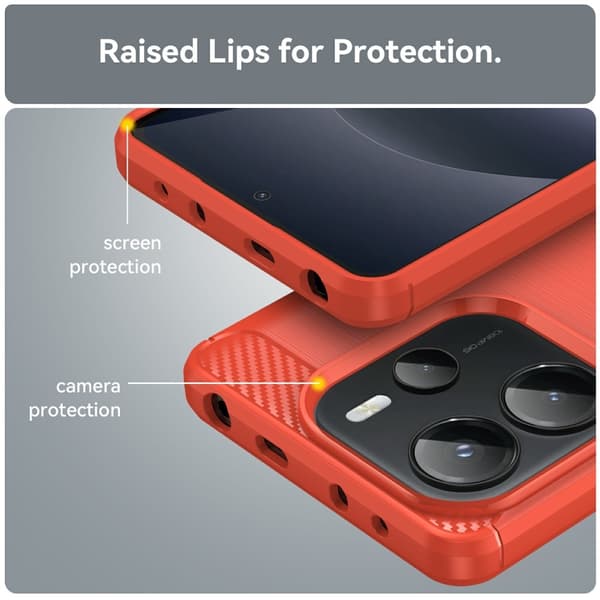 SKALO Xiaomi Redmi Note 14 4G Armor Carbon Cover