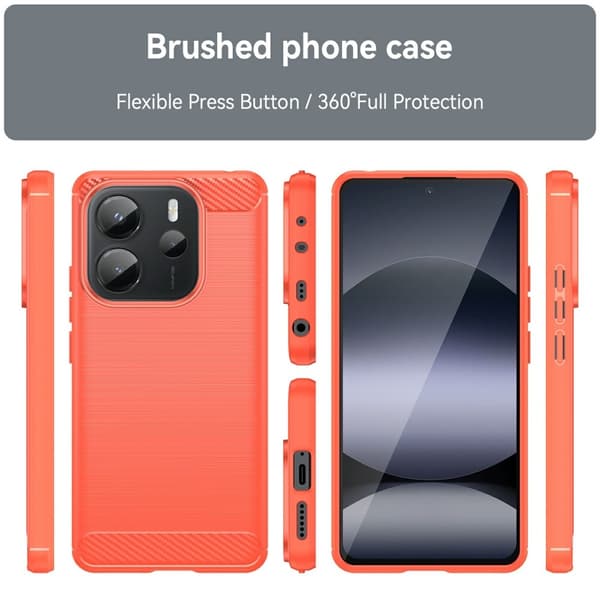 SKALO Xiaomi Redmi Note 14 4G Armor Carbon Cover