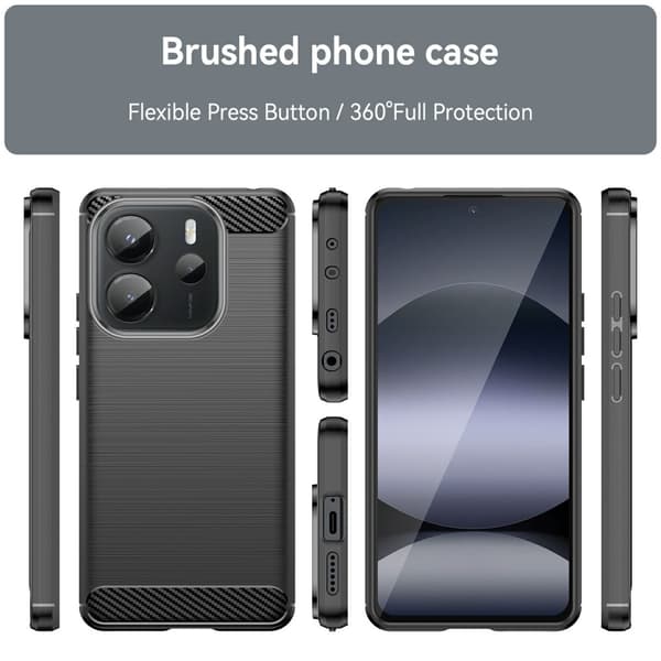 SKALO Xiaomi Redmi Note 14 4G Armor Carbon Cover
