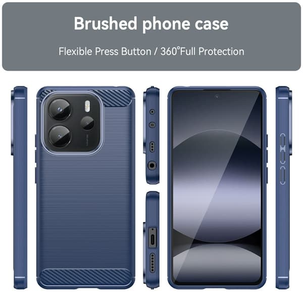 SKALO Xiaomi Redmi Note 14 4G Armor Carbon Cover
