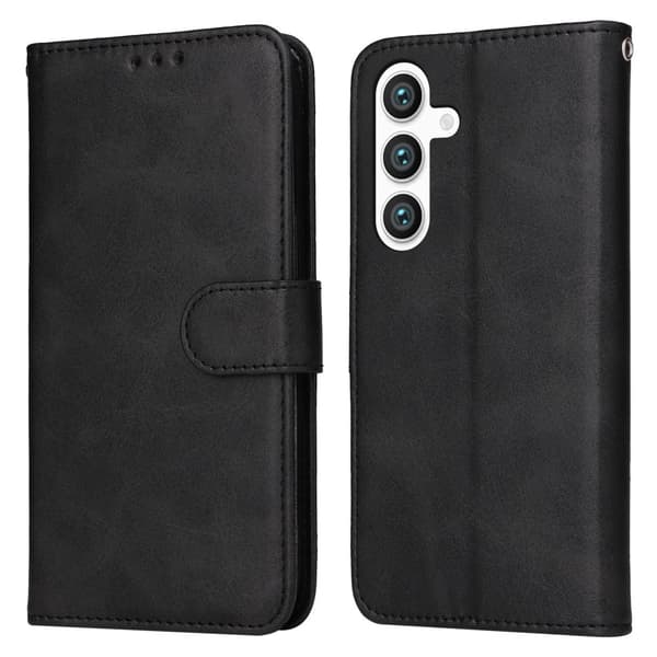 SKALO Samsung S25+ PU-læder Flip Cover Sort