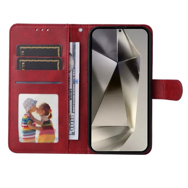 SKALO Samsung S25 Ultra PU-läder Plånboksfodral