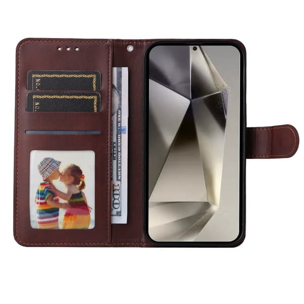 SKALO Samsung S25 Ultra PU-läder Plånboksfodral