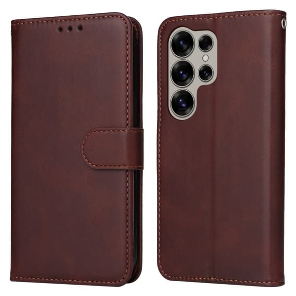 SKALO Samsung S25 Ultra PU-läder Plånboksfodral