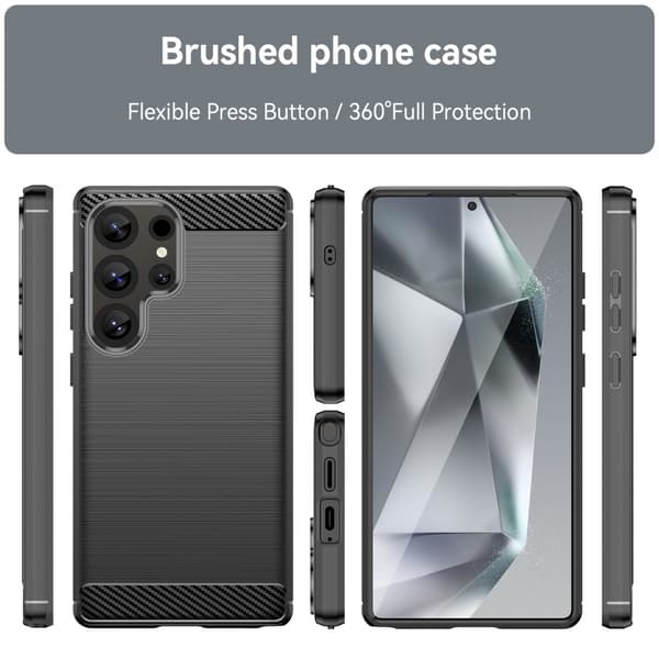 SKALO Samsung S25 Ultra Armor Carbon Suojakuori