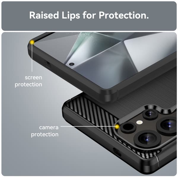 SKALO Samsung S25 Ultra Armor Carbon Suojakuori