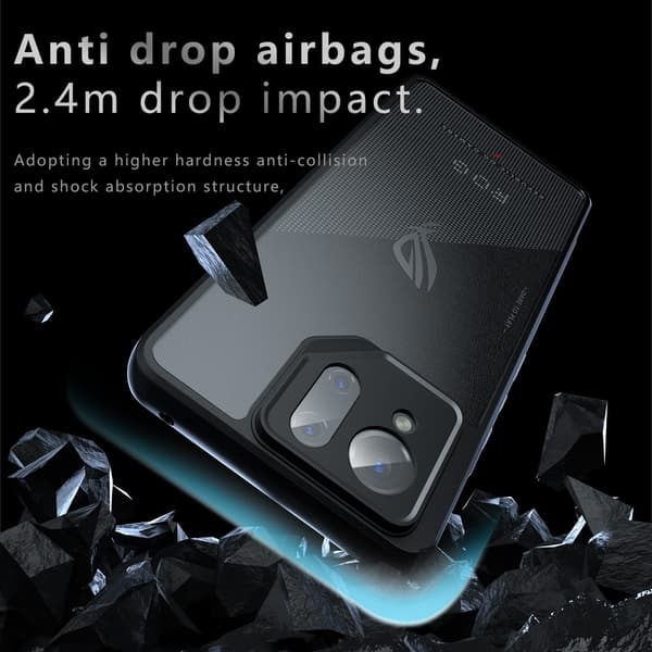 SKALO Asus ROG Phone 9 Pro 5G Skin-touch Hybrid Skal - Svart