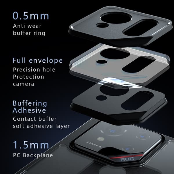 SKALO Asus ROG Phone 9 Pro 5G Skin-touch Hybrid Skal - Svart