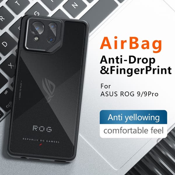 SKALO Asus ROG Phone 9 Pro 5G Skin-touch Hybrid Skal - Svart