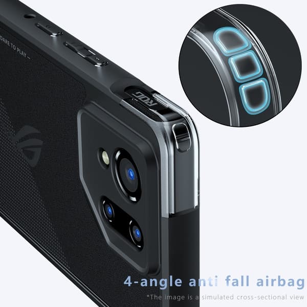 SKALO Asus ROG Phone 9 Pro 5G Skin-touch Hybrid Skal - Svart
