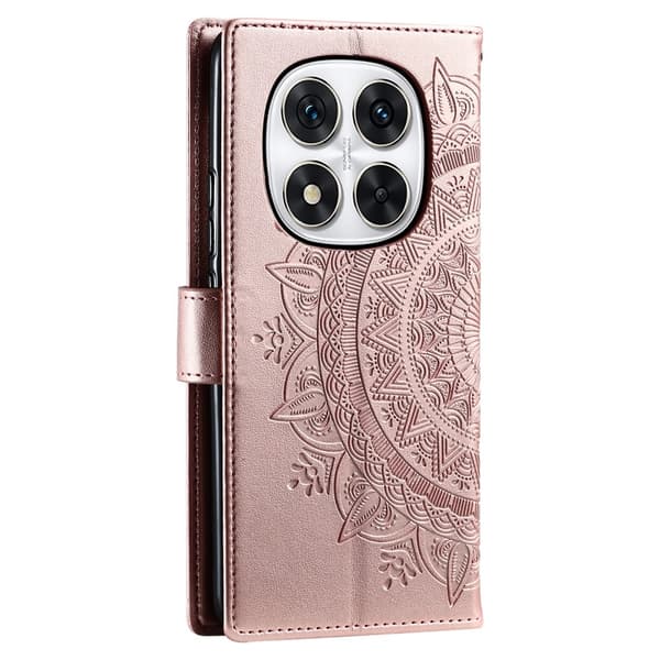 SKALO Xiaomi Redmi Note 14 Pro+ 5G Mandala Plånboksfodral - Roséguld