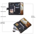Miniatyrbild 3 av 7: SKALO Xiaomi Redmi Note 14 Pro+ 5G Style 005 Big Wallet Quiltat Plånboksfodral - Svart