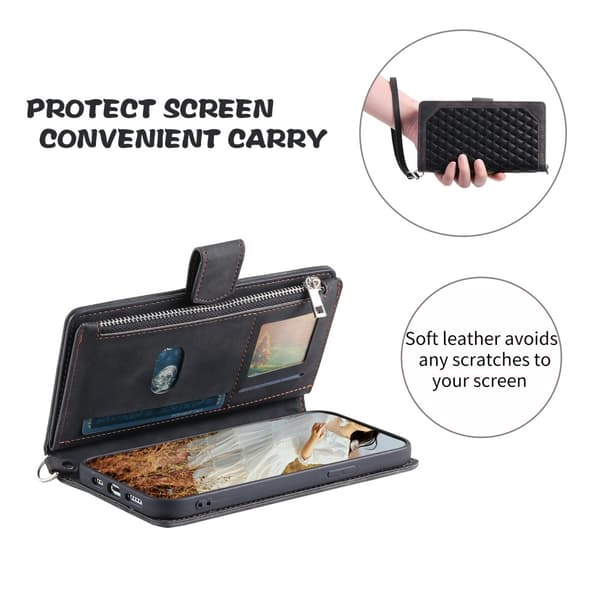 SKALO Xiaomi Redmi Note 14 Pro+ 5G Style 005 Big Wallet Quiltat Plånboksfodral - Svart