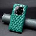 Pikkukuva 8 / 8: SKALO Xiaomi Redmi Note 14 Pro+ 5G BINFEN COLOR Tikattu kuori Lompakkokotelo - Vihreä