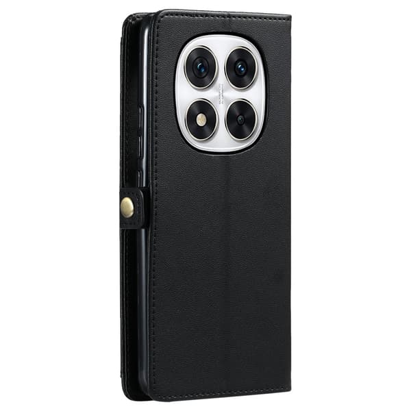 SKALO Xiaomi Redmi Note 14 Pro+ 5G PU-Läder Envelope Plånboksfodral - Svart