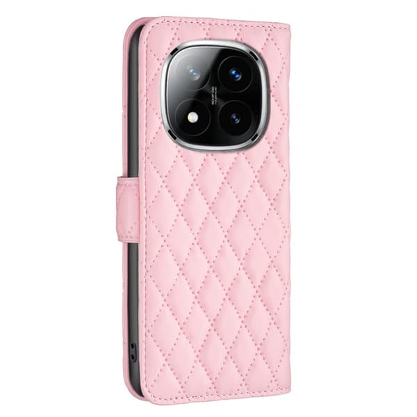 SKALO Xiaomi Redmi Note 14 Pro+ 5G BINFEN COLOR Tikattu kuori Lompakkokotelo - Pinkki
