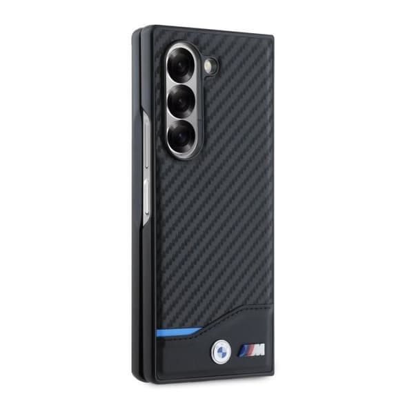 Coque Samsung för Galaxy Z Fold 6 Modell Blue Line med BMW Kolfiber-mönster