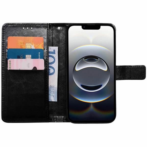 Plånboksfodral 3-kort Apple iPhone 16e - Svart