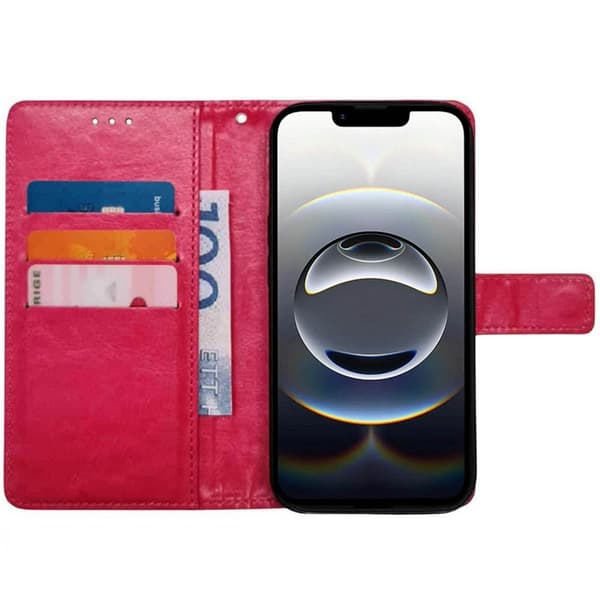 Wallet cover 3-kort Apple iPhone 16e - Lyserød