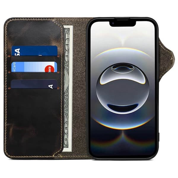 Denior mobilcover læder Apple iPhone 16e - Sort