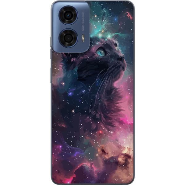 Motorola Moto G24 Gennemsigtig cover Katten i Galaksen