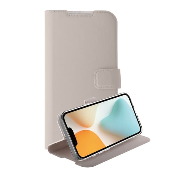 Vivanco iPhone 16e Kotelo Classic Wallet Greige