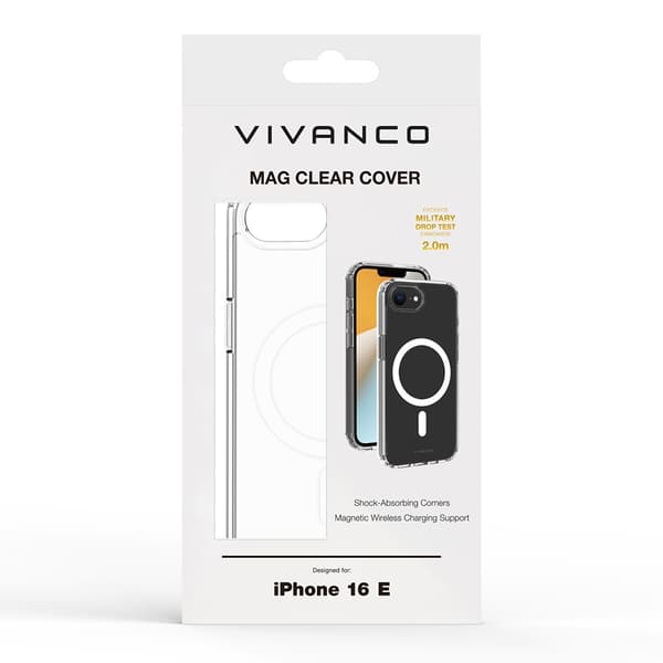 Vivanco iPhone 16e Kuori Mag Clear Läpinäkyvä