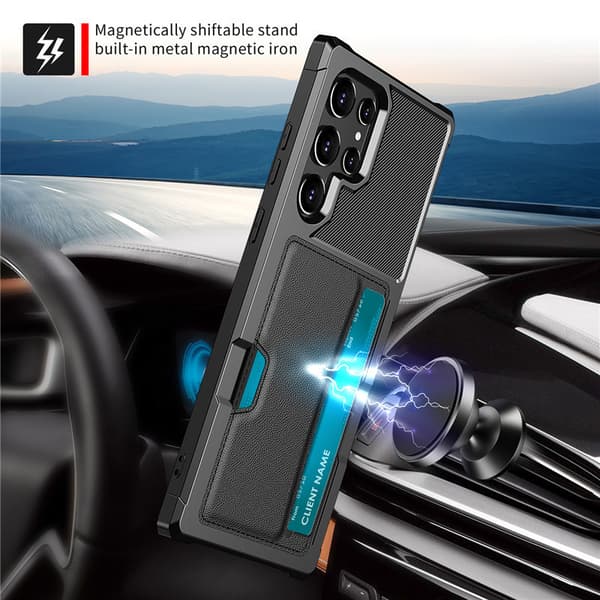 INF Samsung Note Cover, Beskyttende Telefoncover med Kortholder & Støtteben Model 1