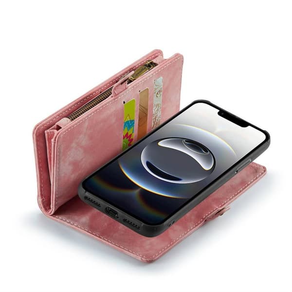 CaseMe puhelimenkotelo 008 8-kortti Apple iPhone 16e - Vaaleanpunainen