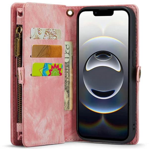 CaseMe puhelimenkotelo 008 8-kortti Apple iPhone 16e - Vaaleanpunainen