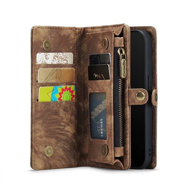 CaseMe puhelimenkotelo 008 8-kortti Apple iPhone 16e - Ruskea
