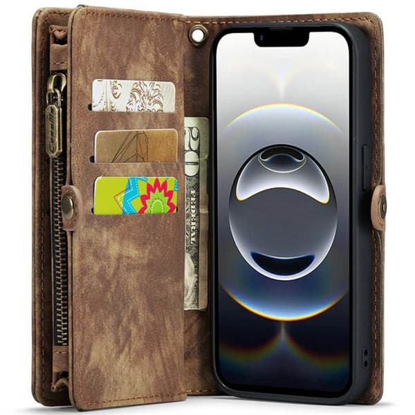 CaseMe puhelimenkotelo 008 8-kortti Apple iPhone 16e - Ruskea