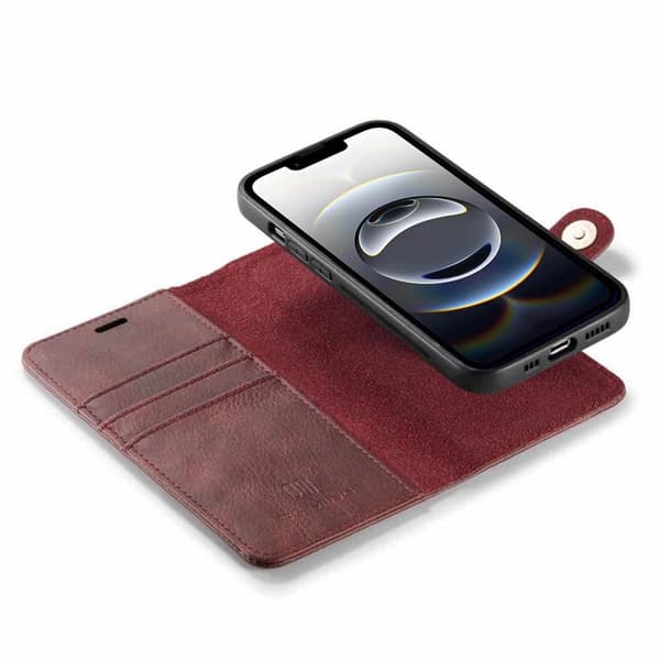 Lompakkokotelo DG-Ming 2i1 Apple iPhone 16e - Punainen