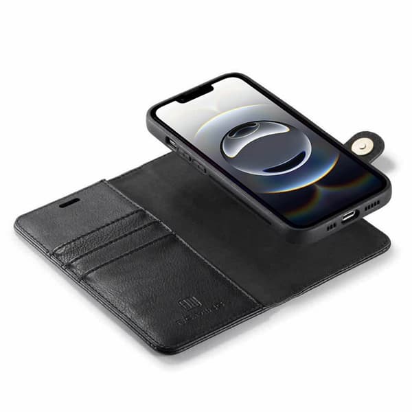 Lompakkokotelo DG-Ming 2i1 Apple iPhone 16e - Musta