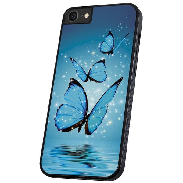 iPhone 16e - Skal/Mobilskal Glittrande Fjärilar
