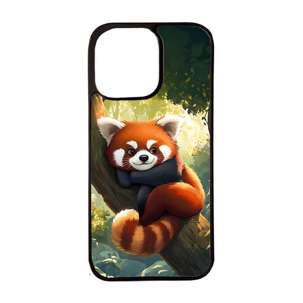 Yndig Tegneserie Rød Panda iPhone 14 Pro Mobiltelefon Dække