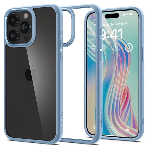 Coque telefon - bumpers telefon Spigen - ACS06572 - Ultra Hybrid, blå sierra - iPhone 15 Pro Max